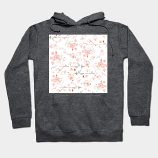 pink flower pattern Hoodie